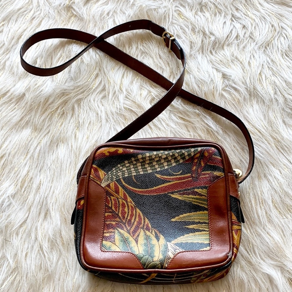 Salvatore Ferragamo hand painted crossbody leather bag